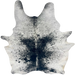 Large Black and White Speckled Brazilian Cowhide: white with black speckles and spots - 7'10" x 5'11" (BRSP3413)
