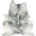 Large White and Black Speckled Brazilian Cowhide: white with black speckles and spots - 7'6" x 5'9" (BRSP3416)