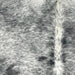 Closeup of this Large Speckled Brazilian Cowhide, showing white with black speckles and spots (BRSP3416)