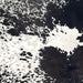 Closeup of this Large Speckled Brazilian Cowhide, showing white with black speckles and spots  (BRSP3434)