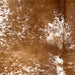 Closeup of this Speckled Brazilian Cowhide, showing brown with white speckles and spots (BRSP3457)
