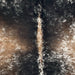 Closeup of this Tricolor Speckled Brazilian Cowhide, showing white with brown and black speckles and spots (BRSP3458)