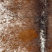 Closeup of this Speckled Brazilian Cowhide, showing white with brown speckles and spots (BRSP3461)