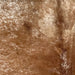Closeup of this Speckled Brazilian Cowhide, showing brown with white speckles and spots (BRSP3462)