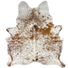 White and Brown Speckled Brazilian Cowhide: white with brown spots and speckles - 6'2" x 5' (BRSP3469)
