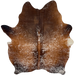 Brown and White Speckled Brazilian Cowhide: brown with white speckles - 6'8" x 5'5" (BRSP3473)