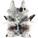 Large Tricolor Speckled Brazilian Cowhide: white with black and dark brown speckles and spots - 7'7" x 5'3" (BRSP3483)