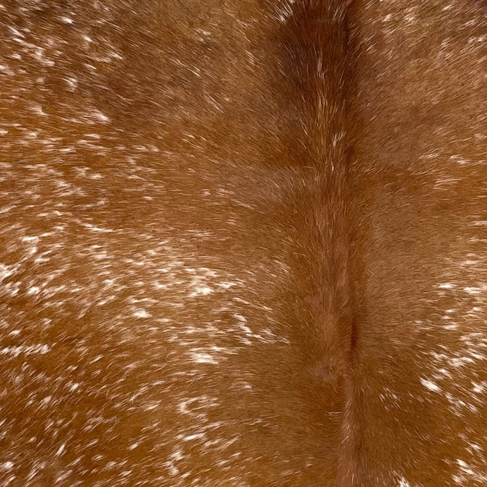Closeup of this Speckled Brazilian Cowhide, showing brown with white speckles (BRSP3484)