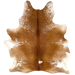 Brown and White Speckled Brazilian Cowhide: brown with white speckles and spots - 7' x 5'4" (BRSP3488)