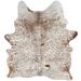 White and Brown Speckled Brazilian Cowhide: white with brown speckles and spots - 6' x 4'10" (BRSP3501)