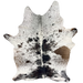 Tricolor Speckled Brazilian Cowhide: white with black and speckles and spots - 7'2" x 4'7" (BRSP3504)