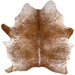 Reddish Brown and White Speckled Brazilian Cowhide: white with reddish brown speckles and spots - 6'9" x 5'7" (BRSP3516)