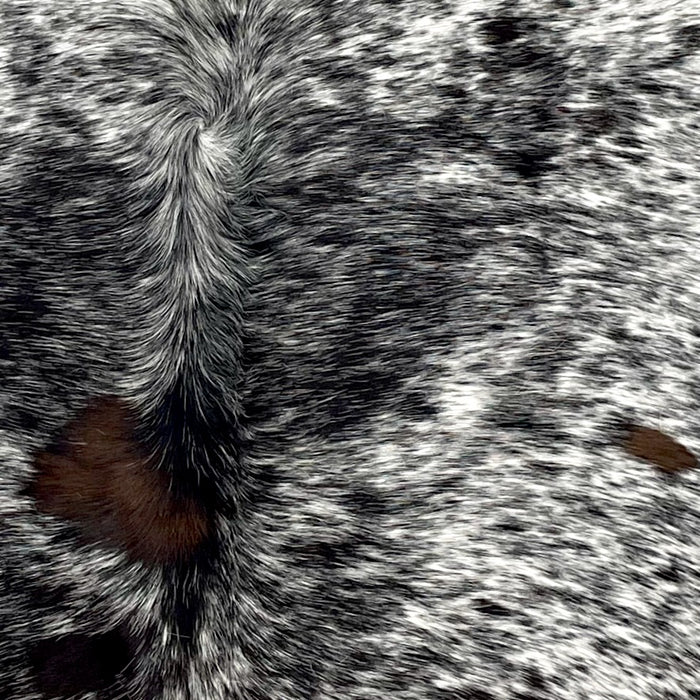 Black and White Speckled Brazilian Cowhide - 5'7" x 5' (BRSP3526)