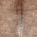 Closeup of t his XL Speckled Brazilian Cowhide, showing brown with white speckles (BRSP3782)