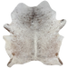 White and Brown Speckled Brazilian Cowhide: white with brown speckles  - 7'1" x 5'7" (BRSP3811)