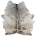 Large Tricolor Speckled Brazilian Cowhide: white with black and brown speckles and spots - 7'8" x 6' (BRSP3828)