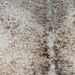 Closeup of this Large Tricolor Speckled Brazilian Cowhide, showing white with black and brown speckles and spots  (BRSP3828)