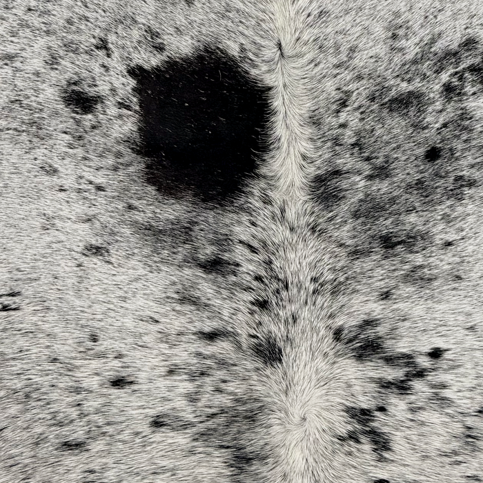 Black and White Speckled Brazilian Cowhide - 7'2" x 5'9" (BRSP3831)