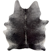 Black and White Speckled Brazilian Cowhide: black with white speckles - 7'2" x 5'4" (BRSP3841)