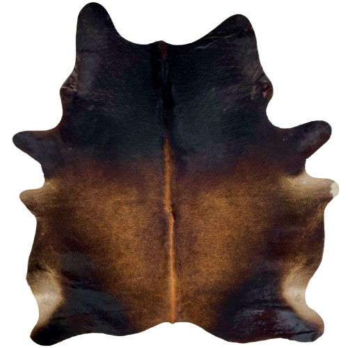 Red Brown and Black Brazilian Watusi Cowhide: has a mix of red brown and black - 6'10" x 5'7" (BRWA095)
