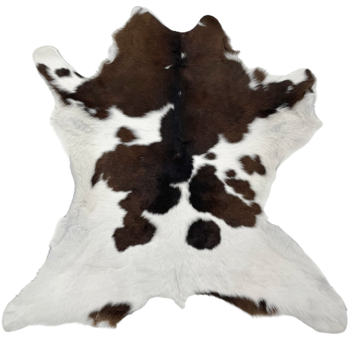 White and Dark Chocolate Calfskin:  white with dar chocolate spots  - 3' x 2'9" (CALF604)