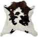 White and Dark Brown Calfskin:  white with dark brown spots - 2'9" x 2'8" (CALF627)