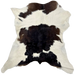 Dark Brown and White Calfskin:  white with dark brown spots - 3'2" x 2'11" (CALF652)