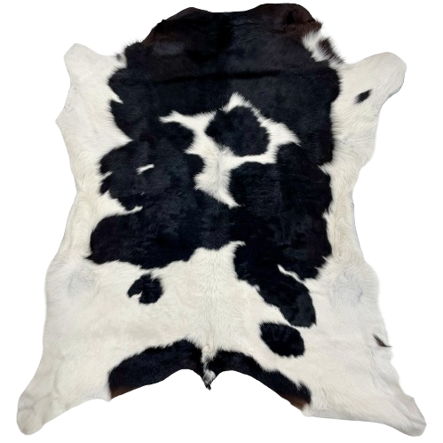 Black and White Calfskin:  white with large, black spots - 3'4" x 2'10" (CALF680)