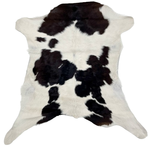 White and Black Calfskin:  white with large and small, black spots - 2'11" x 2'10" (CALF683)