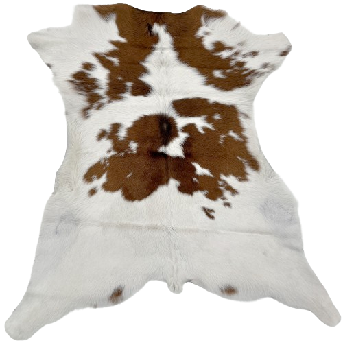 White and Brown Calfskin:  white with brown spots  - 2'11" x 2'7" (CALF700)