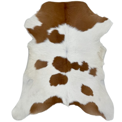 White and Brown Calfskin: white with brown spots - 3'3" x 2'6" (CALF752)