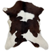 Dark Brown and White Calfskin: white with large, dark brown spots - 3' x 2'9" (CALF773)