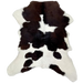 Blackish Brown and White Calfskin: white with large and small, blackish brown spots - 3' x 2'7" (CALF778)