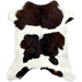 Dark Brown and White Calfskin: white with large, dark brown spots - 2'10" x 2'7" (CALF796)