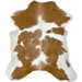 Caramel and White Calfskin: white with large and small, caramel spots - 2'11" x 2'5" (CALF850)