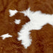 Closeup of this Calfskin, showing brown and white spots (CALF855)