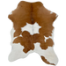 Brown and White Calfskin: white with large and small, brown spots - 2'11" x 2'5" (CALF859)