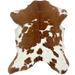 Brown and White Calfskin: white with large and small, brown spots - 3'1" x 2'6" (CALF862)