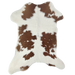 White and Brown Calfskin: white with brown spots - 3' x 2'4" (CALF867)