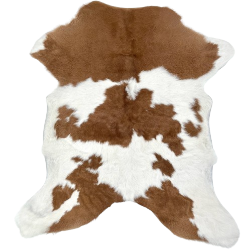 Chocolate and White Calfskin: white with large and small, chocolate spots - 3' x 2'8" (CALF871)