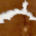 closeup of this Calfskin, showing white and brown (CALF872)