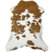 Brown and White Calfskin: white with large and small, brown spots - 3' x 2'2" (CALF873)
