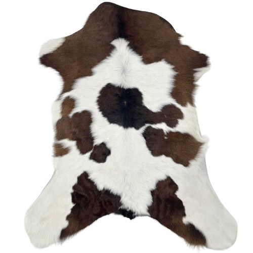 White and Dark Brown Calfskin: white with dark brown spots - 3' x 2'3" (CALF882)