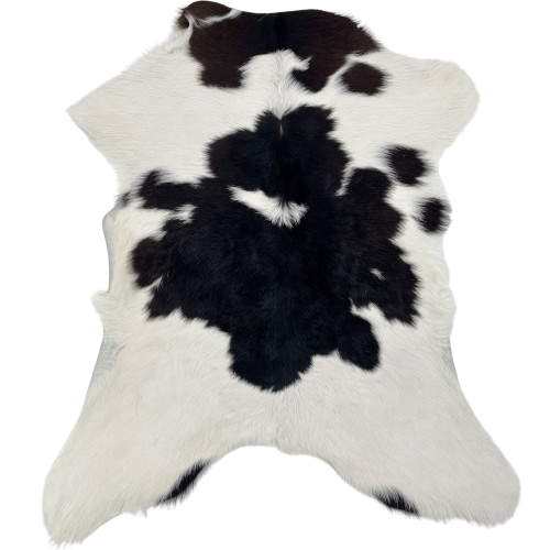 White and Black Calfskin: white with black spots - 3' x 2'5" (CALF883)