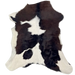 Blackish Brown and White Calfskin: white, with large and small, blackish brown spots - 3'2" x 2'7" CALF885)