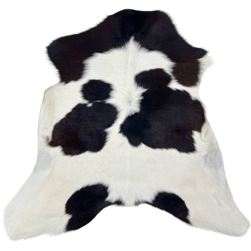 White and Black Calfskin: white with black spots - 2'9" x 2' (CALF889)