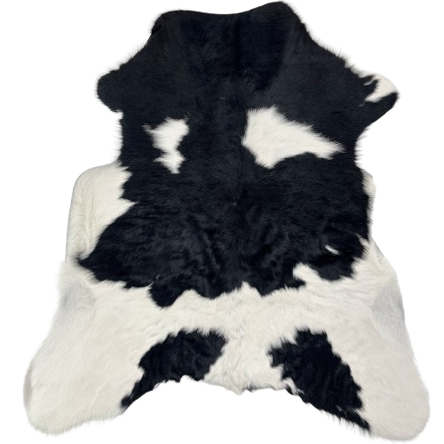 Black and White Calfskin: white with large, black spots - 3'2" x 2'5" (CALF895)