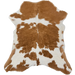 Brown and White Calfskin:  white with brown spots - 2'11" x 2'5"  (CALF897)