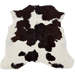 White and Blackish Brown Calfskin: white with blackish brown spots - 2'6" x 2'2"  (CALF903)