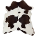 White and Dark Brown Calfskin: white with small and large dark brown spots - 2'10" x 2'5" (CALF905)